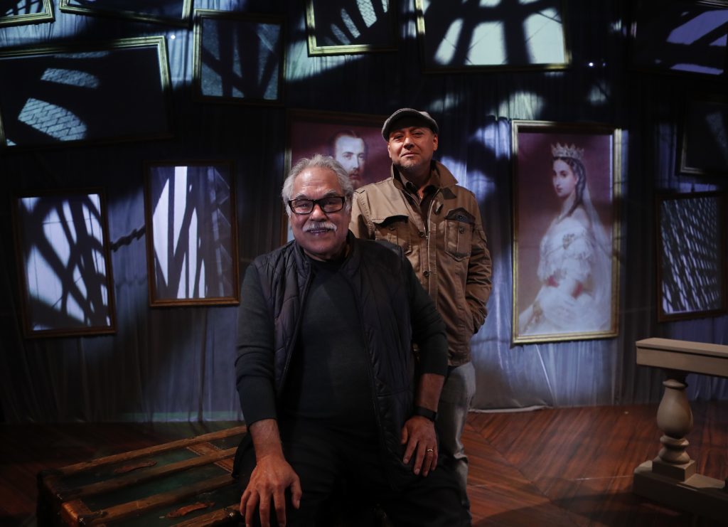 Playwright Luis Valdez and director Kinan Valdez, his son, at San Jose Stage Company